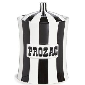 Jonathan Adler vice canister Prozac black and white